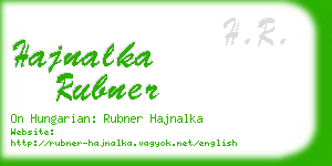 hajnalka rubner business card